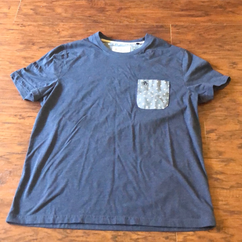 Original penguin shirt blue pocket large